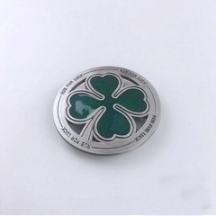New Vintage Irish Lucky Leaf Belt Buckle
