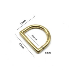 Premium Bag D Loop Seamless Gold D Ring 32mm lot