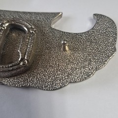 TRUCKER GIRL CREST BELT BUCKLE With BOTTLE OPENER METAL