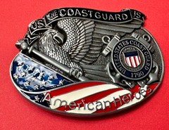 US Coast Guard America&rsquo;s Heroes – since 1790 Patriotic United States belt buckle