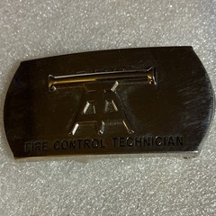 Silver Metal Clip Buckle Belt Buckle Fire Control Technician Logo Men&rsquo;s