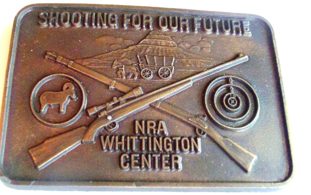 VINTAGE SHOOTING FOR OUR FUTURE NRA BELT BUCKLE NICE ESTATE BUCKLE