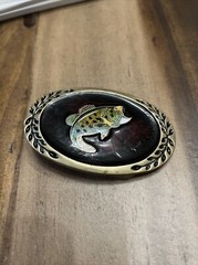 Vintage Heritage Buckle Heavy Duty Solid Brass Oval Fish Belt Buckle