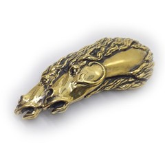 Horses Couple Running Brass Belt Buckle
