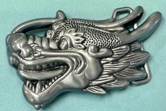 Chinese Dragon Head Strength, Wisdom, Protection Buckle Rage Belt Buckle
