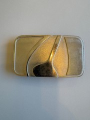 Nixon Belt Buckle 3&Prime; x 2.5&Prime; Silver in Color