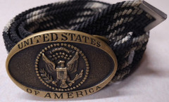 Heritage Mint United States of America Bald Eagle Solid Brass Belt Buckle & Belt