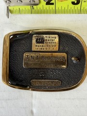 Vintage Belt Buckle Brass, TNT, Reddaway Truck Line, Trucking, Semi Safety Award