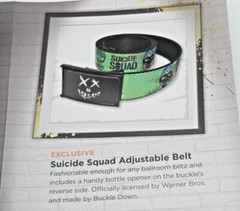 SUICIDE SQUAD ADJUSTABLE BELT Metal Buckle 2016 LootCrate DX Brand NEW