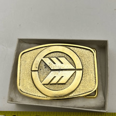 Men&rsquo;s Goldtone Metal Arrow Emblem Rectangular Western Belt Buckle