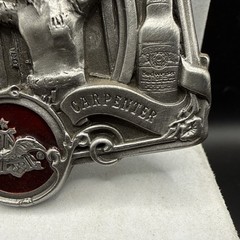 Vtg Anheuser-Busch Budweiser Belt Buckle 1987 American Carpenter Salute C-175