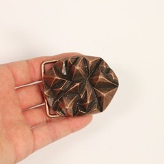 Punk Style Pyramid Textured Belt Buckle in Antique Copper, Craft Interchangeable Buckle