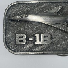 Rockwell Military B-1B Air Force Aircraft Belt Buckle 1983 Collector Series