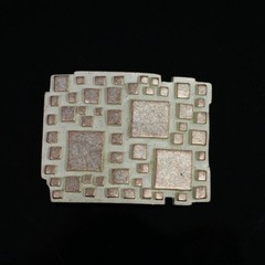 Rose Mother of Pearl Belt Buckle With Square 3D Pattern In Modern Style