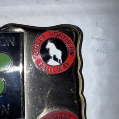 Burlington Northern NPRR Train Railroad BN Frisco Railway Vtg Belt Buckle