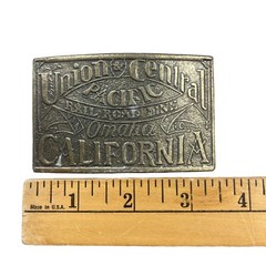 Union Central Pacific Railroad Line Omaha California Belt Buckle