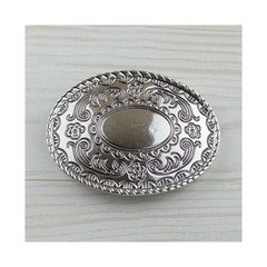 Flower tendrils meadows costume belt buckle silver buckle removable clasp
