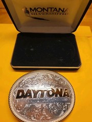 Daytona Speedway – Silver & Gold – Belt Buckle for 1-1/2&Prime; Wide Belt – NASCAR