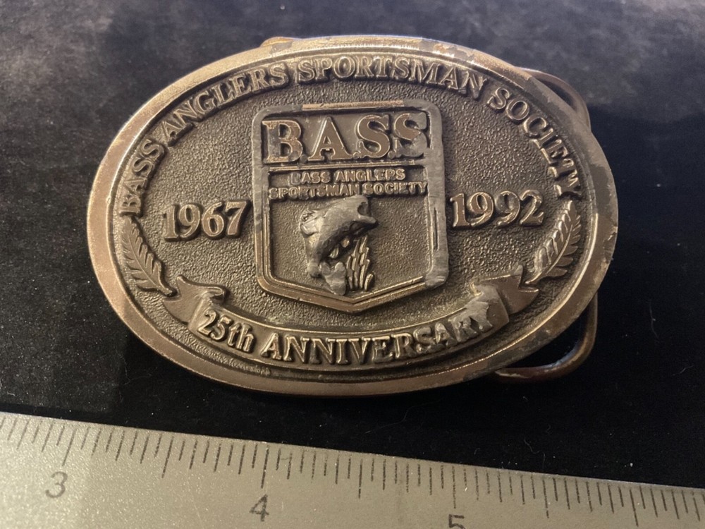 1992 Vintage Bass Anglers Sportsman Society 25th Anniversary Buckle