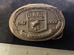 1992 Vintage Bass Anglers Sportsman Society 25th Anniversary Buckle