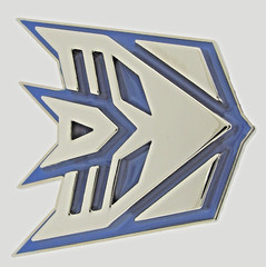 Transformers Belt Buckle Decepticon Blue Metal Hasbro Original Cosplay Halloween