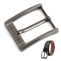 Men&rsquo;s Belt Buckle, Metal Belt Buckle, 40 mm, Snap Fastener, Square…