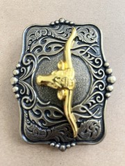 GOLDEN BULL Belt Buckle Metal Zinc Alloy Vintage Retro Cowboy Western Premium