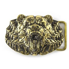 Belt buckle « Bear », Solid brass buckle, Animal belt buckle, Brown bear buckle