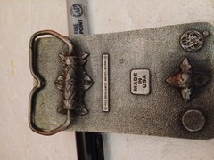 1977 Vintage Bergamot Brass works belt Buckle with a deer