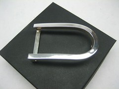 STERLING SILVER 925 SOLID SUZY BUCKLE.WITH GENUINE LIZARD 1.5&Prime; BELT MADE IN USA