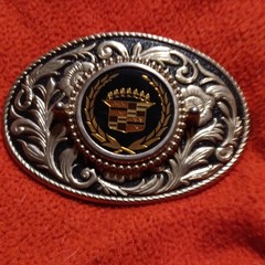 Men&rsquo;s Metal Western Oval Belt Buckle Silver/Gold/Black Floral Scroll Logo Emblem