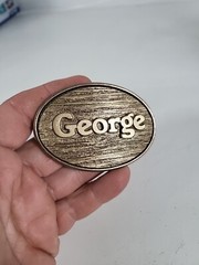Vintage Brass Tone Belt Buckle George Oden Inc.
