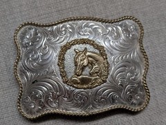 vintage SILVERSMITH COLLECTION belt buckle HORSE equestrian WESTERN cowboy