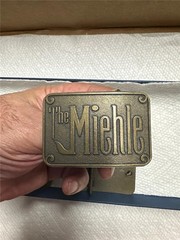 Vintage The Miehle Belt Buckle Lot of 3 Buckles