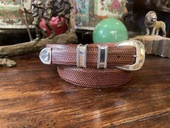 Horst Schrader James Reid Style Sterling Silver Belt Buckle 35-37-1.25-1”🦎✅