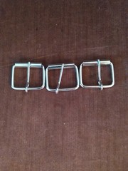 LOTS OF 3 SILVER COLOR REGULAR BUCKLE FOR 1 1/2 IN WIDE BELT