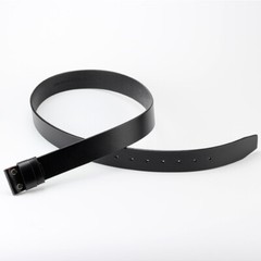 No Buckle Men Snap Strap Belt Full Leather No Buckle