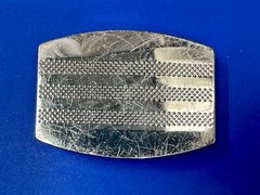Adidas Silver Colored Striped Golf Sports Trophy Style Vintage Belt Buckle