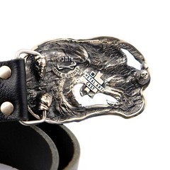 German silver belt buckle Jormungands Head, Scandinavian Dragon, Jörmungandr