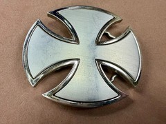 Maltese Celtic Iron Cross Gothic Punk Biker Vibe Cutout Outlined Belt Buckle