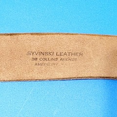 Vintage 1970s-era Budweiser Beer Brass Belt Buckle Anheuser-Busch + Leather Belt