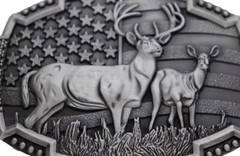 Men Silver Color Metal Belt Buckle Deer Nature Hunter Western Perfect Gift 4 him