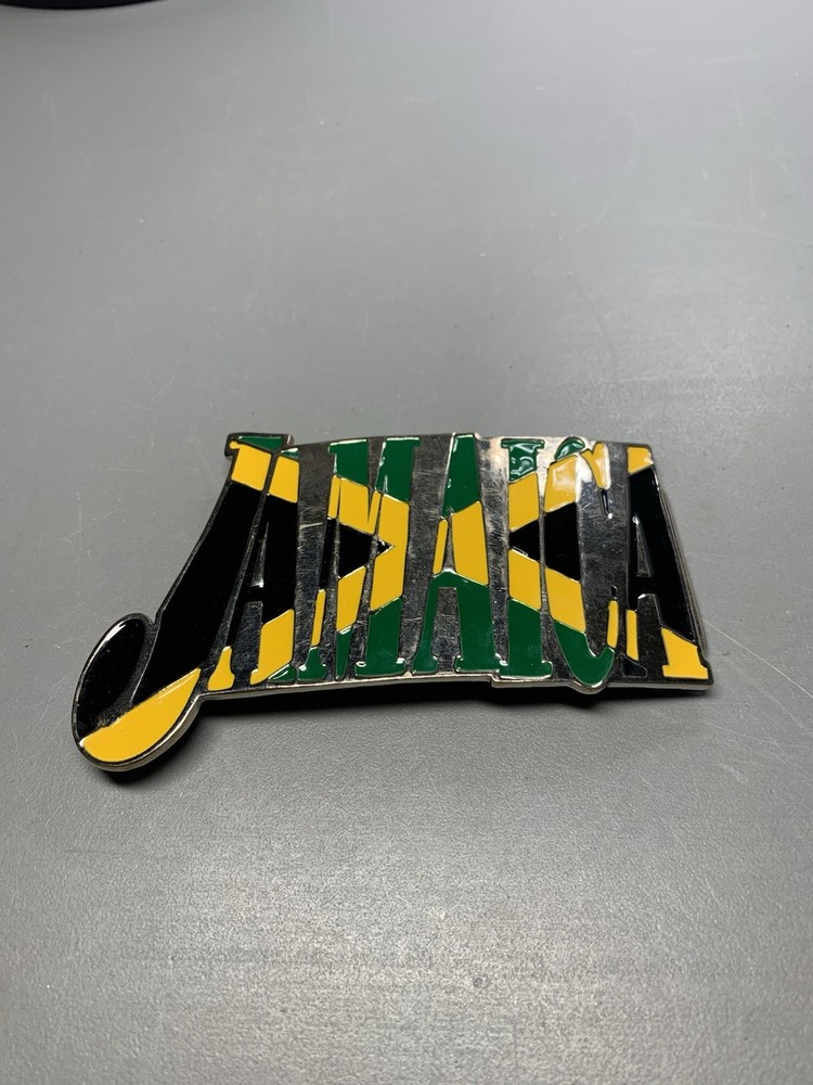 Jamaica Flag Jamaican Rasta Caribbean Montego Bay Metal Unisex Men’s Belt Buckle