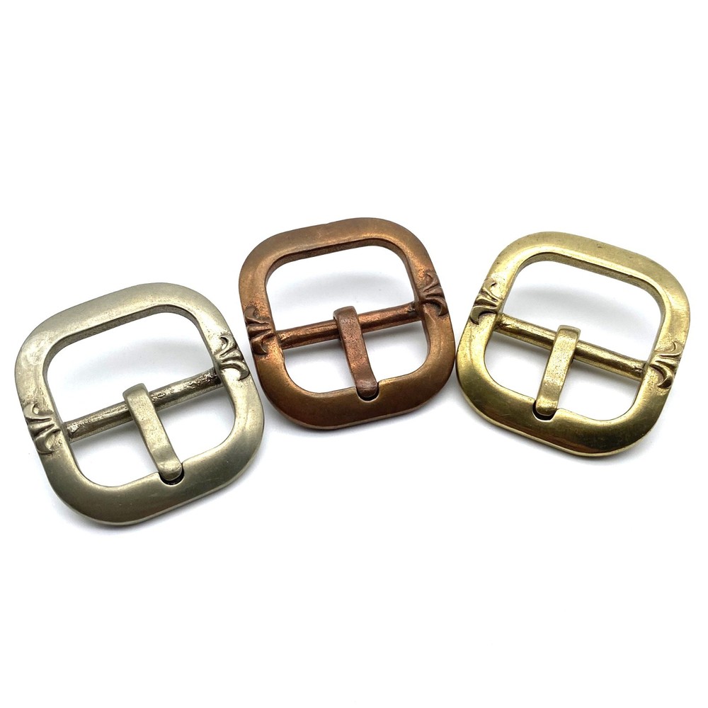 Fleur De Lis Buckle Copper Casted Leather Buckle