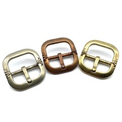 Fleur De Lis Buckle Copper Casted Leather Buckle