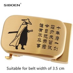 Men&rsquo;s automatic buckle belt buckle head pure copper men&rsquo;s belt head 3.5cm