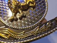 GOLD & SILVER (IN COLOR ONLY) LARGE RODEO WESTERN ROOSTER 🐓 Metal Belt Buckle