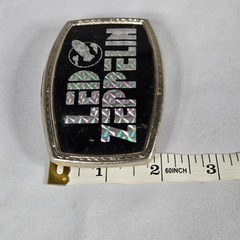 Vintage 1970s Led Zeppelin Belt Buckle Pacifica Holographic Prism Swan Song Logo