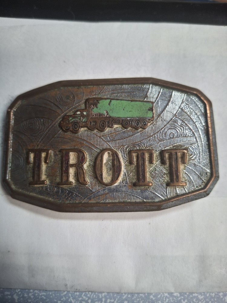 Vintage Hook-Fast Belt Buckle Truckers TROTT