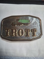 Vintage Hook-Fast Belt Buckle Truckers TROTT